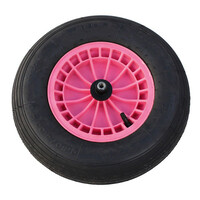 Fort kruiwagenwiel 2PLY 400 x 100 mm met 13 cm as | oranje, roze of zwart