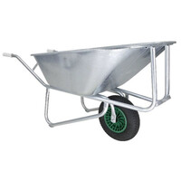 Kruiwagen 230 Liter Stalen Bak Met Verzinkt Onderstel