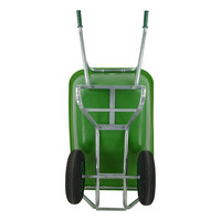 Kruiwagen F&S 200 Liter Groen 2-luchtwiel