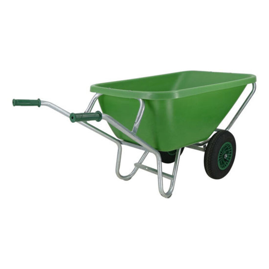 Kruiwagen F&S 200 Liter Groen 2-luchtwiel