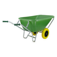 Kruiwagen F&S 200 Liter Groen Met 2 Anti-Lek banden