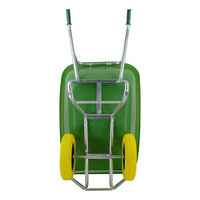 Kruiwagen F&S 200 Liter Groen Met 2 Anti-Lek banden