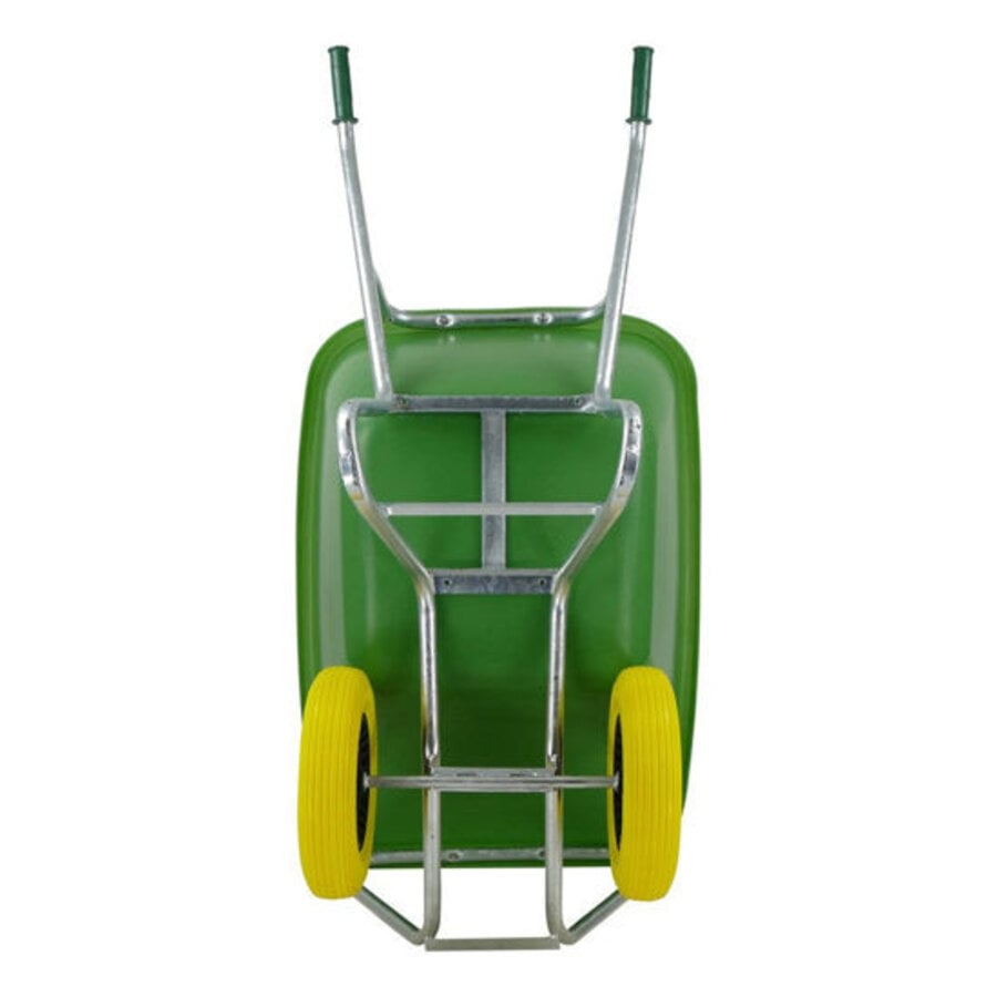 Kruiwagen F&S 200 Liter Groen Met 2 Anti-Lek banden