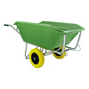 Kruiwagen F&S 350 Liter Groen Met 2 Anti-lek Banden