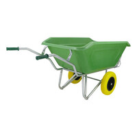 Kruiwagen F&S 350 Liter Groen Met 2 Anti-lek Banden