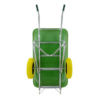 Kruiwagen F&S 350 Liter Groen Met 2 Anti-lek Banden