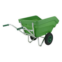Kiep Kruiwagen F&S 300 Liter Groen Met 2 luchtwielen