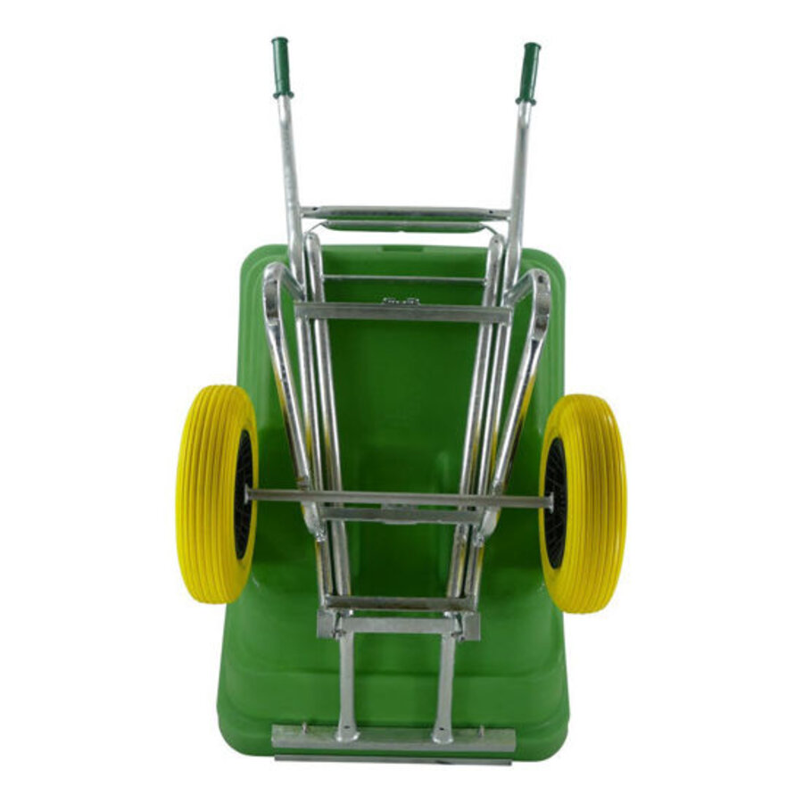 Kiep Kruiwagen F&S 300 Liter Groen 2 Anti-Lek Banden