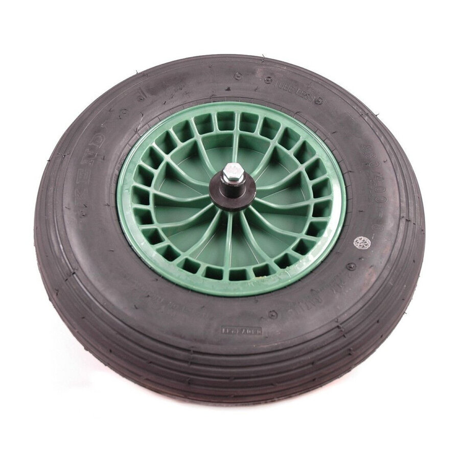 Fort Kruiwagenwiel Groen 2PLY met 130 mm as