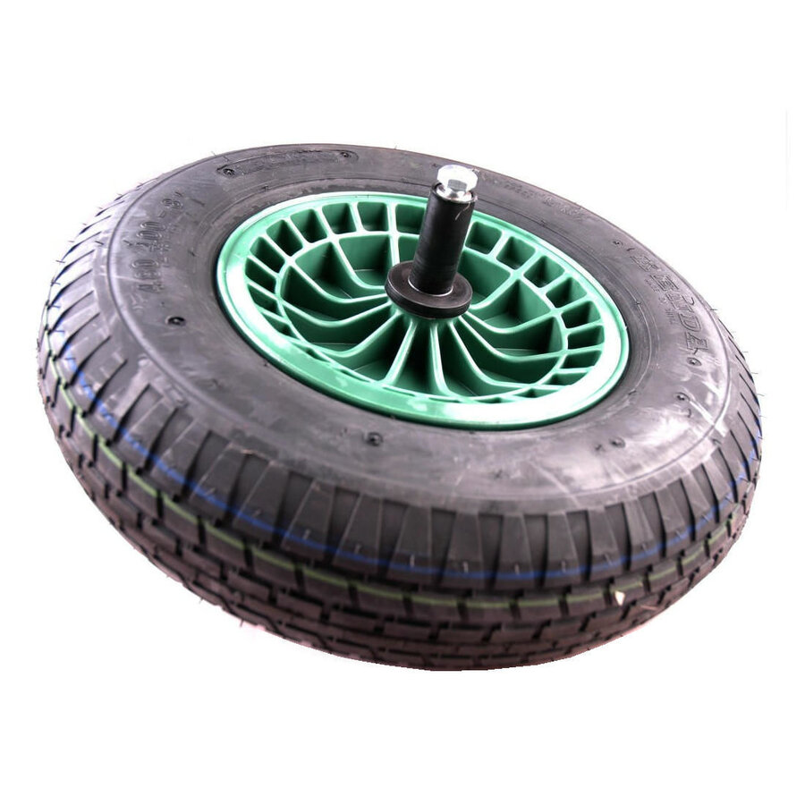 Wiel Met Kunststof Velg Groen As 20 Centimeter