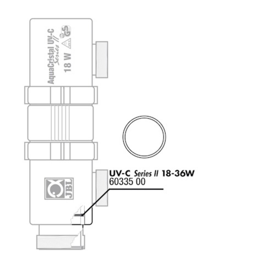O-Ring (57x3,9mm) UV-C 18/36W (2 stuks)