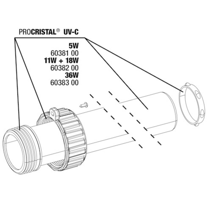 PC UV-C Kwartsglas Set
