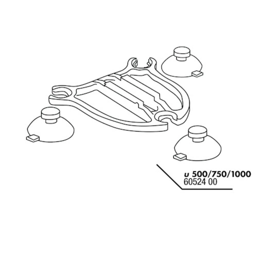 ProFlow 3x Zuignap + Plaat