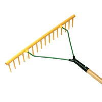 Polyhark recht 16 tands met steel 160 cm en werkbreedte 64 cm