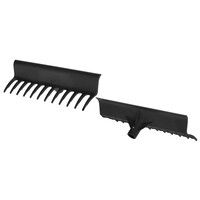 Boxenkrabber dubbelzijdig zwart 40 cm voor stal en paardenbox
