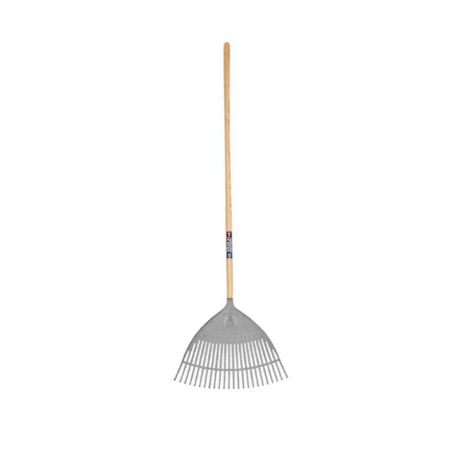 Gazonhark met essen steel 137 cm en 24 tanden