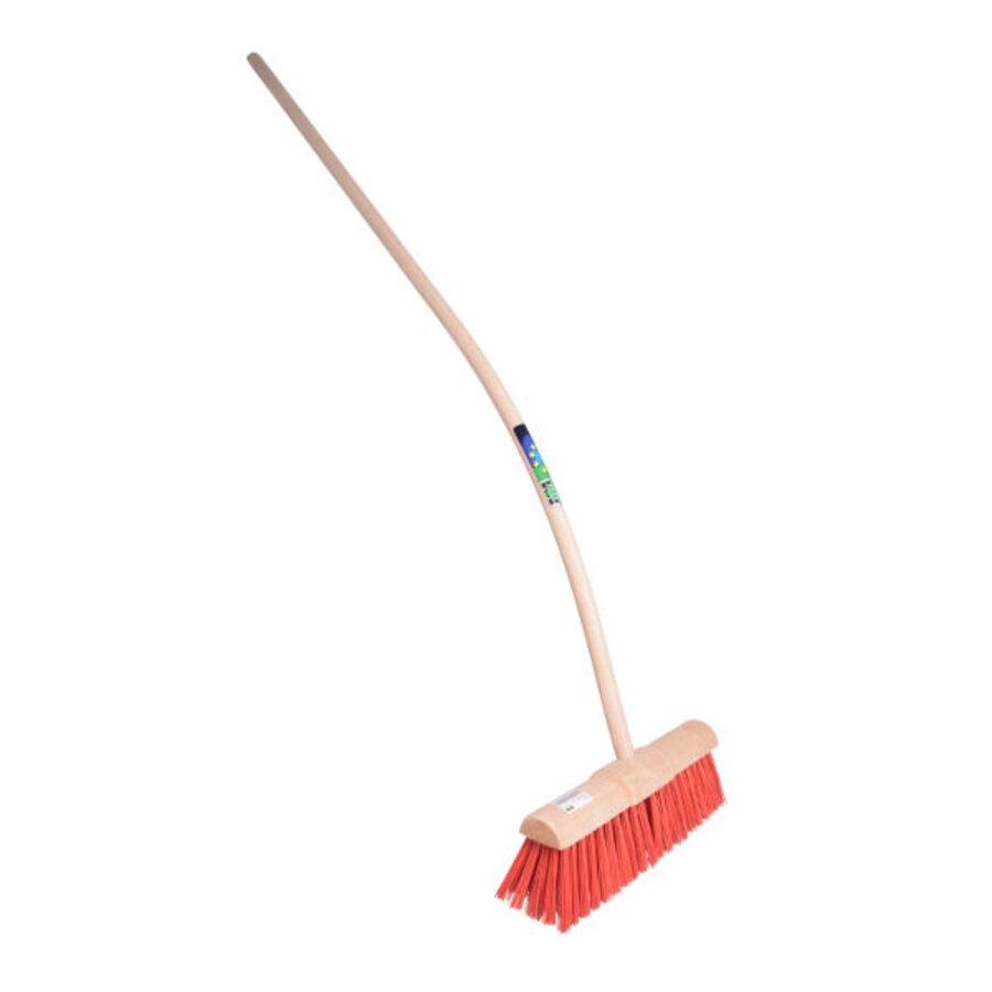 Gemeentebezem 45 cm met harde kunstvezels en ergonomische steel 170 cm