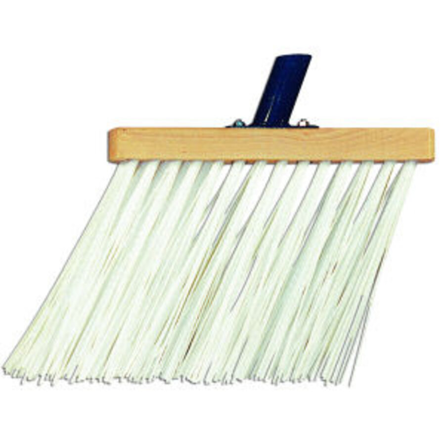 Schuine gootbezem nylon wit 40 cm voor goten en hoeken