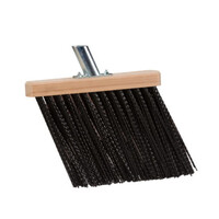 Gootbezem 40 cm met zwarte nylon haren voor goten en randen