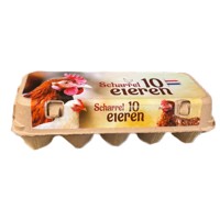 Eierdoos bedrukt voor 10 (scharrel)eieren