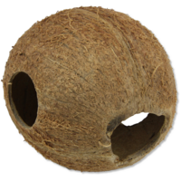 Kokosnoot schuilplaats maat M voor aquarium en terrariumdieren