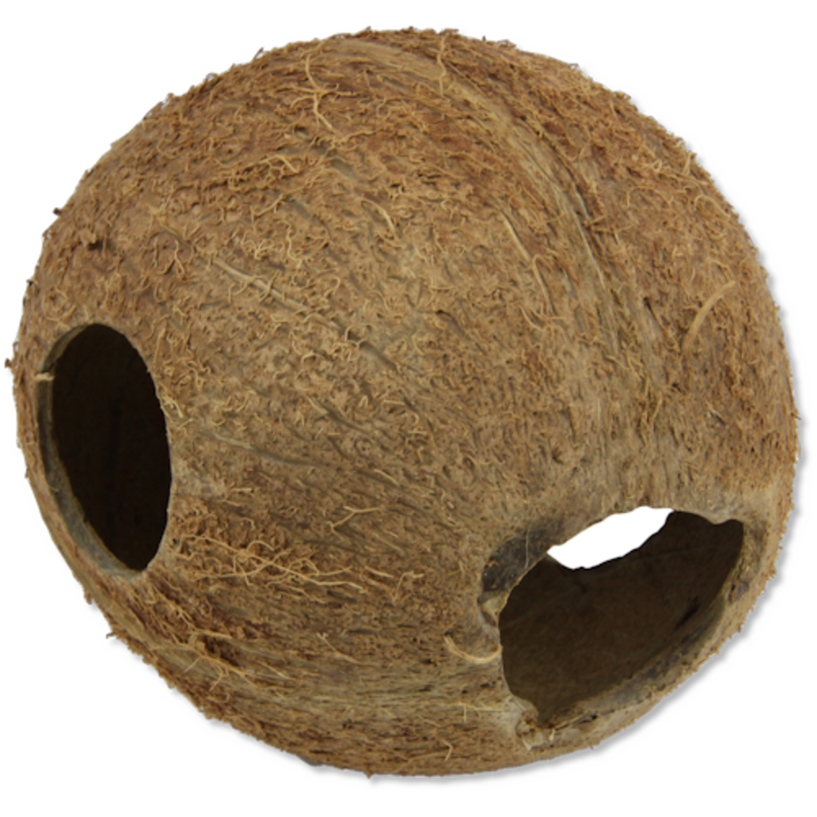 Kokosnoot schuilplaats maat M voor aquarium en terrariumdieren