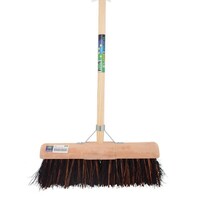 Gemeentebezem 45cm, bassine/stalks rondekap  MM, steel 140cm