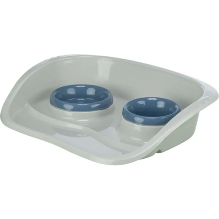 Kunststof katten Voer/Waterbak-Set