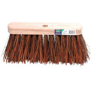 Straatbezem 29 cm met harde bassine natuurvezels en FSC-hout
