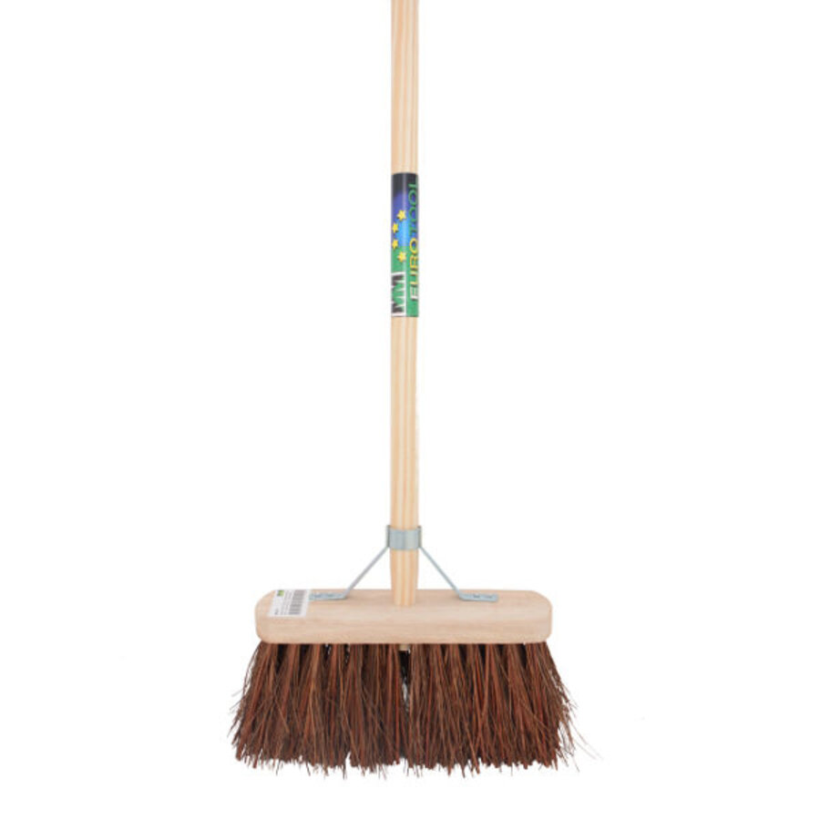 Bezem FSC 29cm met steel 150cm en stokhouder