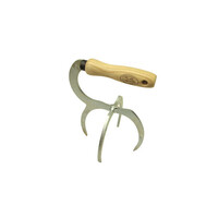 Handgesmede tuinklauw met essen handvat 14 cm