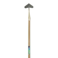 Gesmede hartschoffel 16 cm met steel van 170 cm