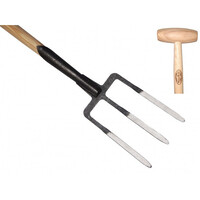 Spitvork 3 Tands Met Essen Steel 90 Centimeter
