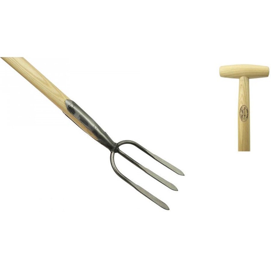 Tuinvork 3 Tands Met Essen Steel 90 Centimeter