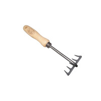 Gesmede handhark 5-tands met essenhouten handvat | 14 cm