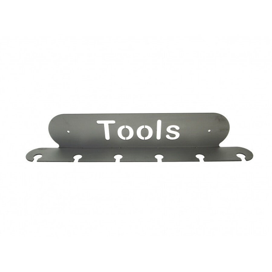 Metalen gereedschapsrek voor 6 stuks klein tuingereedschap | 57 cm