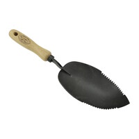 Potgrondschep Met Gekartelde Snede En Essen Handvat 14 cm