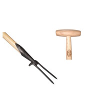 2-tands wiedvork met essenhouten T-steel 80 cm