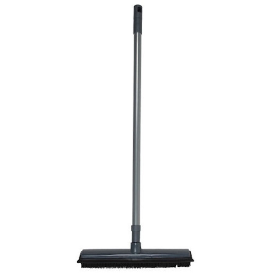 Rubberbezem 31 cm met telescoopsteel 68 tot 120 cm en watertrekker