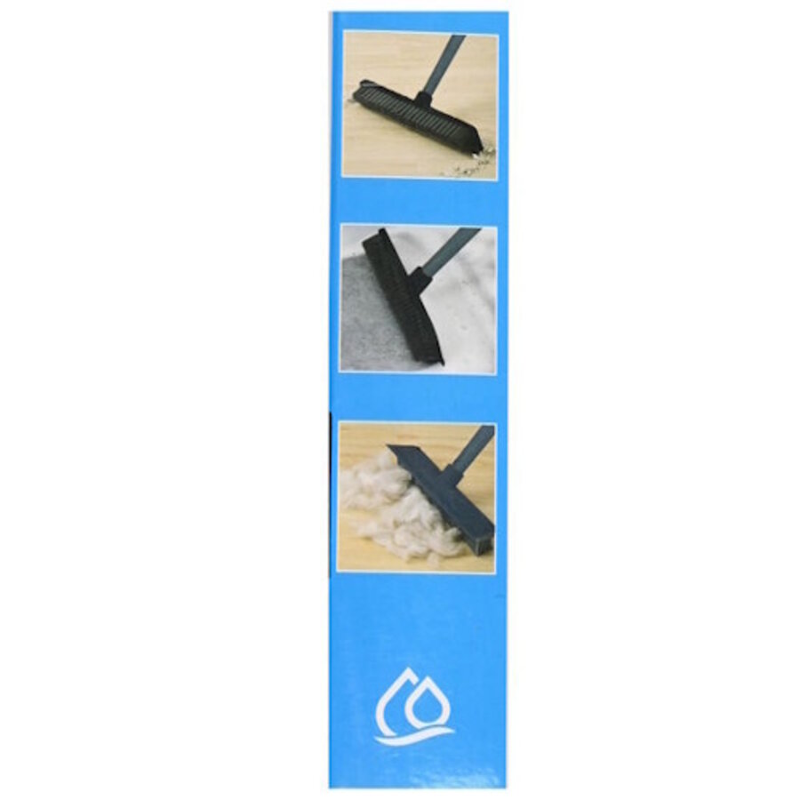 Rubberbezem 31 cm met telescoopsteel 68 tot 120 cm en watertrekker