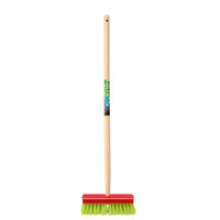 Kinderbezem compleet met houten steel 76 cm en werkbreedte 20 cm