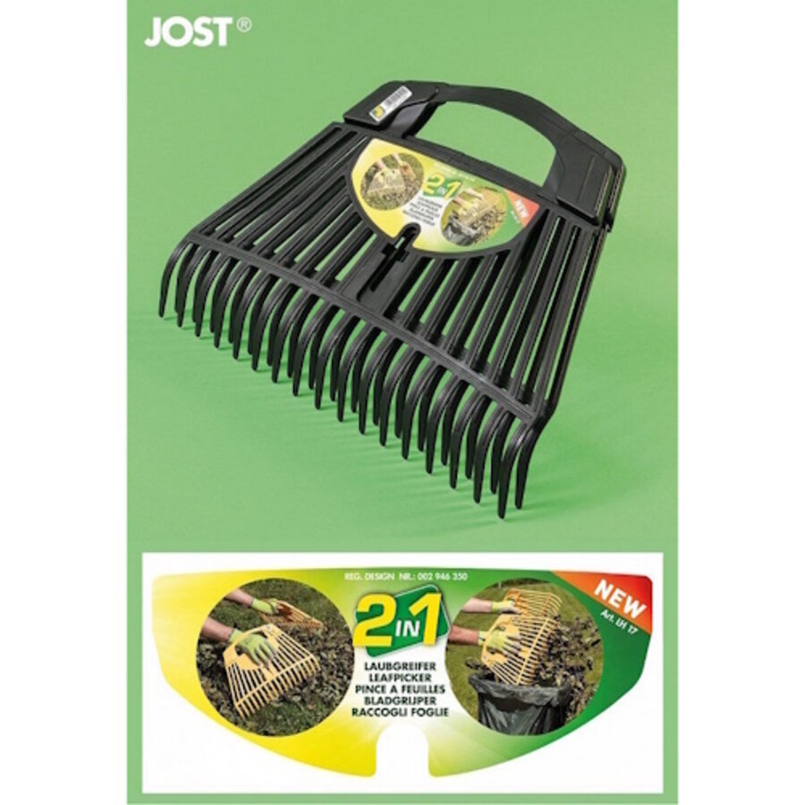 Bladgrijper set van 2 stuks met 2-in-1 kliksysteem zwart