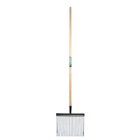 Metalen vijgenvork 20 tands met houten steel 150 cm