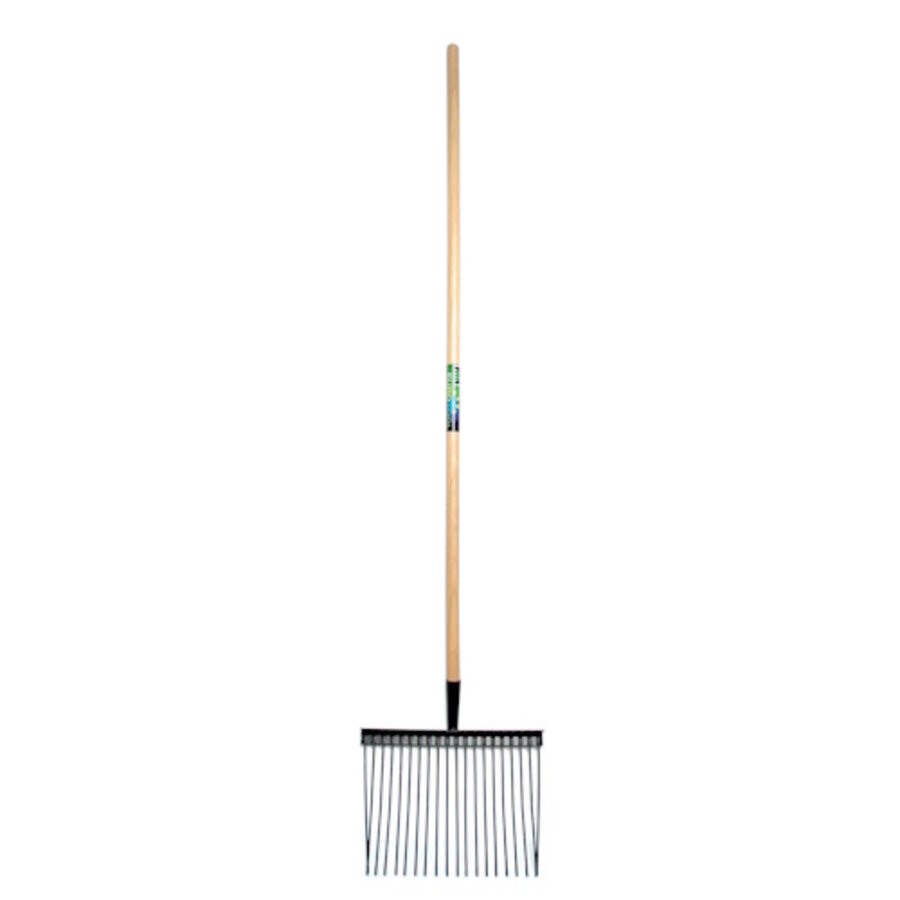 Metalen vijgenvork 20 tands met houten steel 150 cm