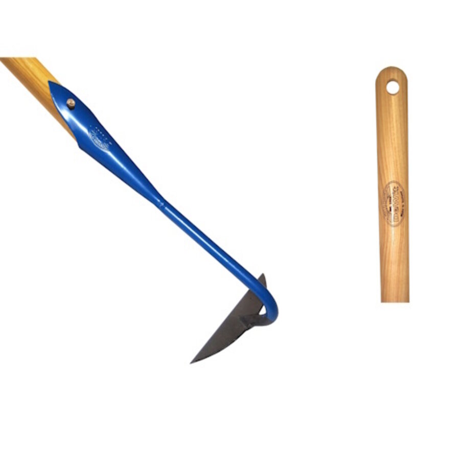 Hak gesmeed blauw met steel 170cm