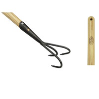Cultivator met 3 tanden en essen steel 150 cm