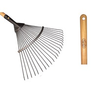Gazonhark met essen steel 137 cm | 24 tanden | 56 cm breed