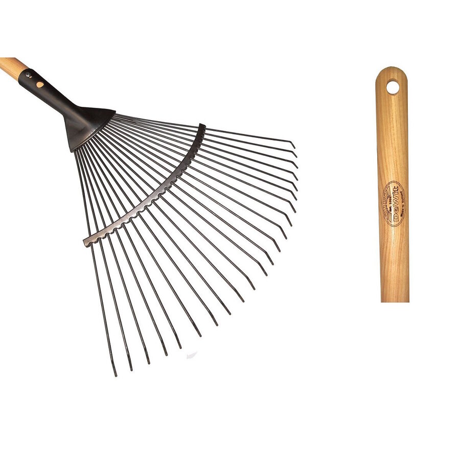 Gazonhark met essen steel 137 cm | 24 tanden | 56 cm breed