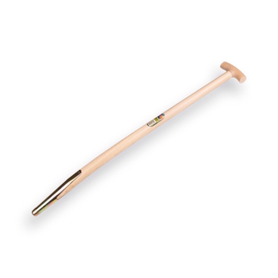 Gebogen greepsteel 95 cm met geboorde veerbus en Engelse kruk