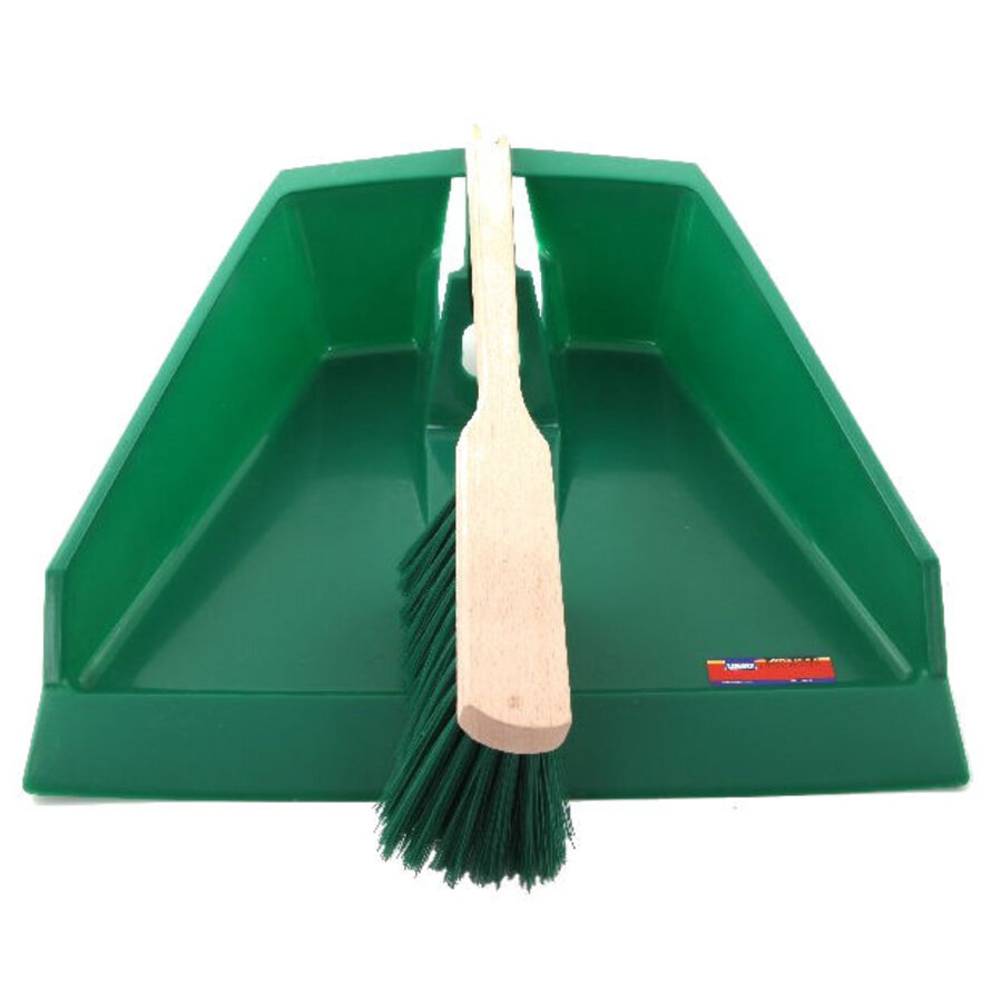 Lange stoffer met groot kunststof blik voor werkplaats, tuin en huis